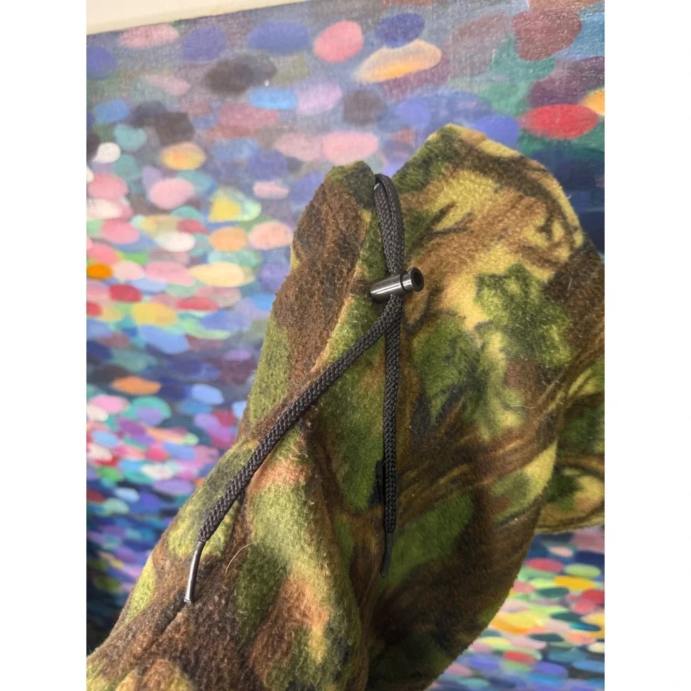Mens Camouflage Fleece Hoodie Hooded Sweatshirt Woodland Print